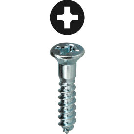 Flat Head Wood Screw, Phillips, Carbon Steel, #12 x 1-1-2", 100 Pack