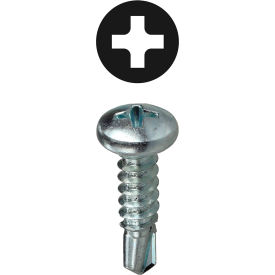 Phillips Pan Head Self Drilling Screw, #10 x 3/4", 100 Pack