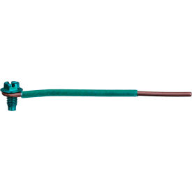 Ground Pigtail w/ Hex Head Combo Screw, Solid Copper, 12 AWG, 12-1/2"