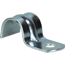 One Hole BX Strap, Carbon Steel, 18 Gauge, 3/8", 100 Pack