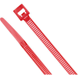 Air Handling Cable Tie w/ Mounting Hole, 11", Red, 100 Pack