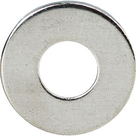 Flat Washer, Stainless Steel, 0-1/4" I.D, 1/2" O.D, #10, 100 Pack