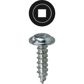 K-Lath Metal Piercing Screw, Square Drive, Wafer Head, #8 x 1/2", 100 Pack