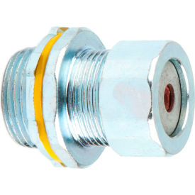 Strain Relief Connector, Steel, 3/4" Dia., Red Grommet, 10 Pack