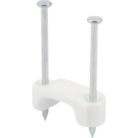 2 Conductor Plastic Insulated Cable Staple, 1/2" White, Pail 4000 Pack