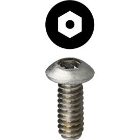 Machine Screw, Hex Pin Drive, Button Head, #10-24 x 1/2", 100 Pack