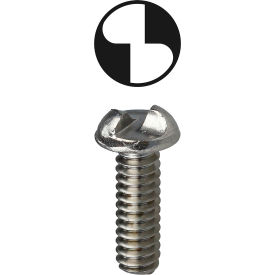 Machine Screw, One Way Drive, Round Head, #10-24 x 1/2", 100 Pack