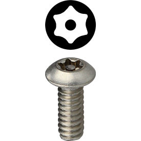 Machine Screw, Star Pin Drive, Button Head, #10-32 x 1/2", 100 Pack