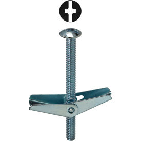 Phillips/Slotted Mushroom Head Toggle Bolt, 1/4" x 3", 50 Pack