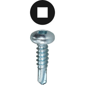 Self Drilling Screw Kit, Square Drive Pan Head, Carbon Steel, #10, Assorted