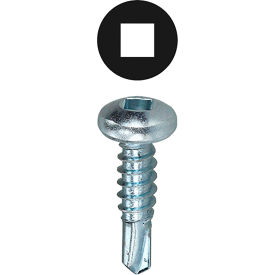 Self Drilling Screw Kit, Square Drive Pan Head, Carbon Steel, #8-#10, Assorted