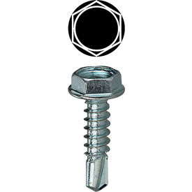 Self Drilling Screw Kit, Hex Head, Carbon Steel, #8, Assorted