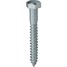 Hex Head Lag Screw, Carbon Steel, 1/4" x 5", 100 Pack