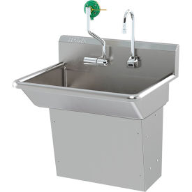 Eye Face Hand Wash Station, Wall Mount, Stainless Steel Bowl, 24"W
