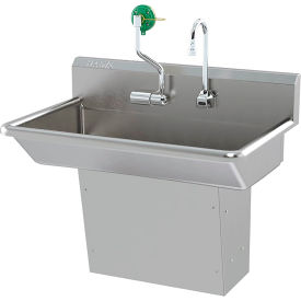 Eye Face Hand Wash Station, Wall Mount, Stainless Steel Bowl, 30"W
