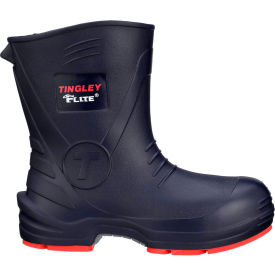 Flite Mid-Calf Knee Boots, Chevron-Plus Outsole, Composite Safety Toe, Size 13, 10"H, Blue/Red