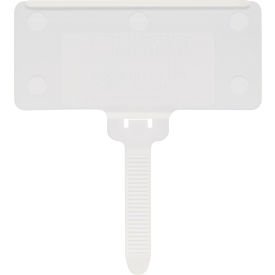 Hanging Label Tag, Fits 1-3/8" x 3" Adhesive Label, Clear, Pack of 25