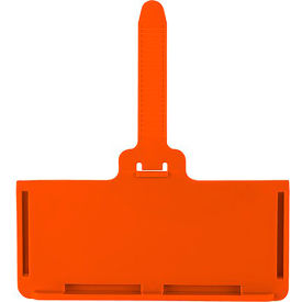 Hanging Label Tag, Fits 1-3/8" x 3" Adhesive Label, Orange, Pack of 25