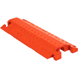 Linebacker 1-Channel Dropover Cable Protector, 34000 lb Cap, 38-1/2" x 14-1/4" x 3", Orange