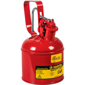 Type I Safety Can For Flammable Liquids, Steel, 0.25 Gallon Capacity, Red