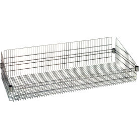 Quantum® Chrome Wire Shelf Basket, 48"W x 24"D
