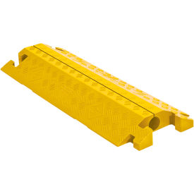 Linebacker 1-Channel SplitTop Cable Protector, 34000 lb Cap, 38-1/2" x 14-1/4" x 3", Yellow