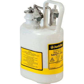Quick-Disconnect Disposal Safety Can w/ Fittings For 3/8" Tubing, Oval, 1 Gal. Cap., White
