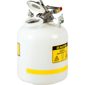 Quick-Disconnect Disposal Safety Can w/ PP Fittings For 3/8" Tubing, 5 Gal Cap, White