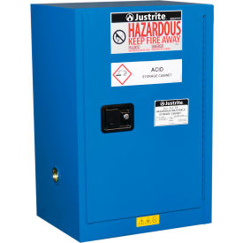 Sure-Grip EX Safety Cabinet, Self Close, 12 Gallon Cap., 23-1/4"W x 18"D x 35"H, Royal Blue