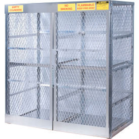 Vertical Cylinder Storage Cabinet, Double Door, 16 Cylinder Capacity, 60"W x 32"D x 65"H