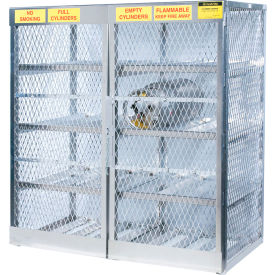 Horizontal Cylinder Storage Cabinet, Single Door, 8 Cylinder Cap., 60"W x 32"D x 65"H