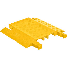 Guard Dog 3-Channel Cable Protector, 42000 lb. Cap., 22" x 20-1/2" x 2", Yellow