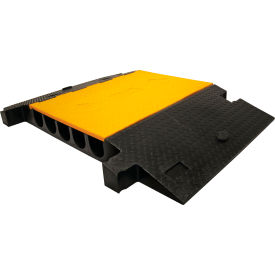 5-Channel Cable Protector, 31960 lb. Cap., 58" x 40" x 5", Yellow/Black