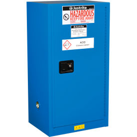 Safety Cabinet, Self Close, 15 Gallon Cap., 23-1/4"W x 18"D x 44"H, Royal Blue
