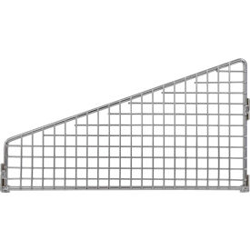 Square Partition Wall Divider, 16"W x 6"H, Chrome