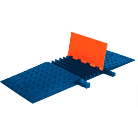 Guard Dog 5-Channel Cable Protector, 42000 lb. Cap., 20" x 50" x 1-7/8", Orange/Blue