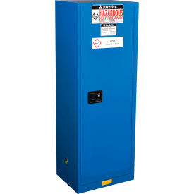 Safety Cabinet, Self Close, 22 Gallon Capacity, 23-1/4"W x 18"D x 65"H, Royal Blue