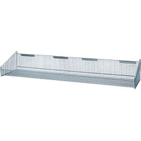 Partition Wall Hanging Basket, 17-7/8"D x 48"W x 7-1/2"H, Chrome