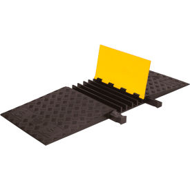 Jacket 5-Channel Cable Protector, 42000 lb. Cap., 20" x 50" x 1-7/8", Yellow/Black