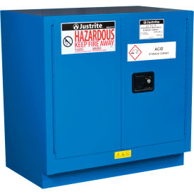 Sure-Grip EX Safety Cabinet, Self Close, 22 Gal. Cap., 35"W x 22"D x 35"H, Royal Blue