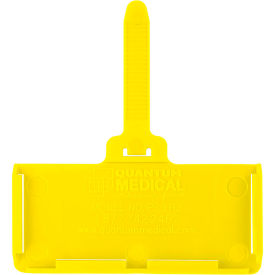 Hanging Label Tag, Fits 1-3/8" x 3" Adhesive Label, Yellow, Pack of 25