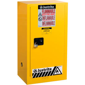 Flammable Cabinet, Manual Close, 15 Gallon Capacity, 23-1/4"W x 18"D x 44"H