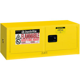 Flammable Cabinet, Manual Close Double Door, 12 Gallon Capacity, 43"W x 18"D x 18"H
