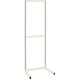 Single Sided Partition Wall Add On Unit, 36"W x 26"D x 70"H, Oyster White