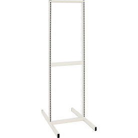 Double Sided Partition Wall Starter Unit, 18"W x 50"D x 70"H, Oyster White