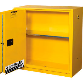 Flammable Cabinet, Self Close Single Door, 30 Gallon Capacity, 43"W x 18"D x 44"H