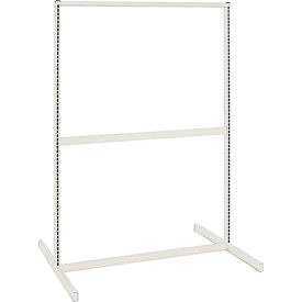Double Sided Partition Wall Starter Unit, 48"W x 50"D x 70"H, Oyster White