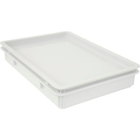 All Purpose Utility Tub, Stackable, 26"L x 18"W x 3"H, White, Polypropylene