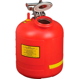 Disposal Drain Can For Liquid Disposal, Polyethylene, 5 Gallon Capacity, Red