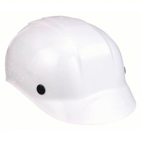 Vented Bump Cap with 4-Point Pinlock Suspension, Front Brim, Deluxe White